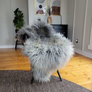 Gray Gotland X Sheepskin 49" x 31"